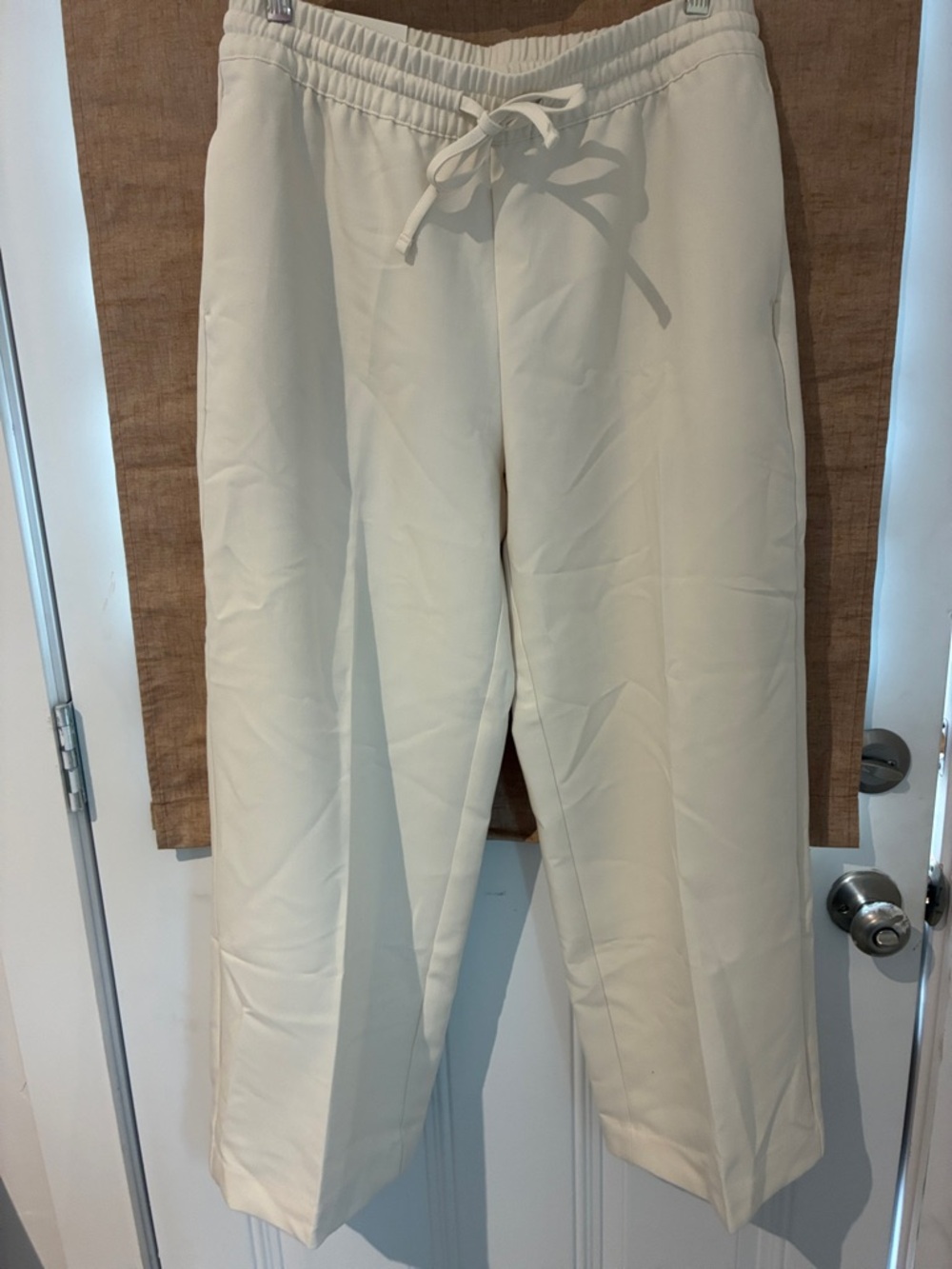 Banana Republic Cream Drawstring Trousers